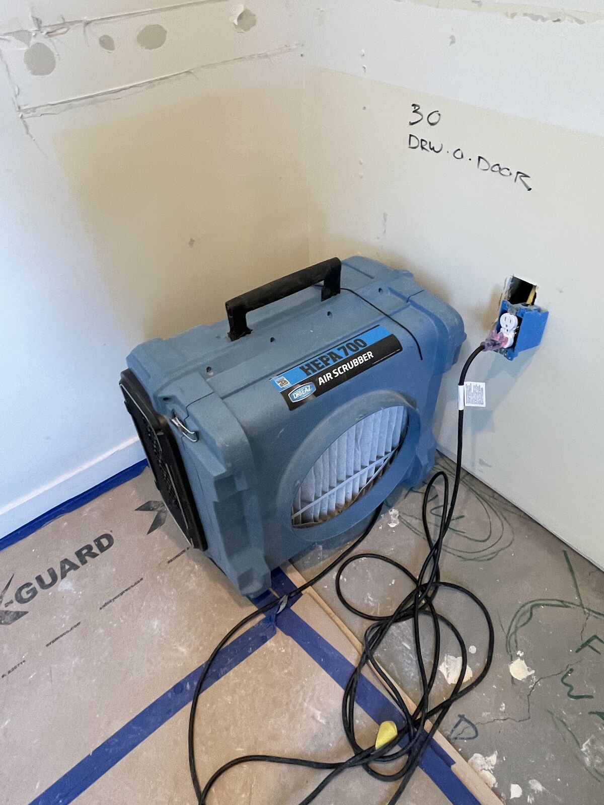 Water damage restoration job photo from Mesa, AZ